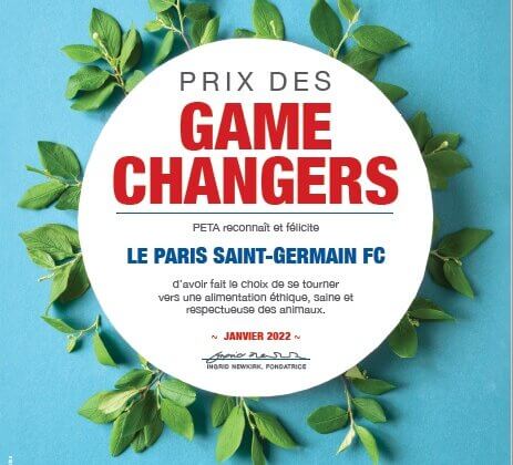 Le PSG reçoit le « prix des Game Changers » de PETA pour sa restauration végane