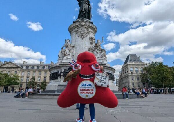 Jeux Olympiques : le sponsor LVMH ciblé par une mascotte dans les rues de Paris